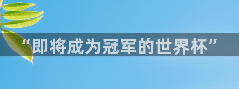 世界杯赛程2026:“即将成为冠军的世界杯”